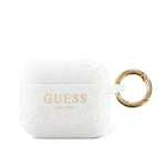 Guess Glitter Printed Logo Silikonové Pouzdro pro Apple AirPods 3 GUA3SGGEH