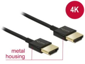Delock Kabel High Speed HDMI s Ethernetem - HDMI-A samec HDMI-A samec 3D 4K / 3m / aktivní / Slim Premium (84774 )