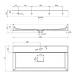 SAPHO - GODIVA umyvadlo, litý mramor, 96x44cm, bílá GU096