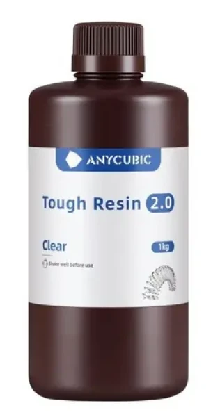 Anycubic UV Tough Resin 2.0 čirá / Pryskyřice pro 3D tisk / LCD/DLP / 405 nm / Houževnatá (SRX2CL)