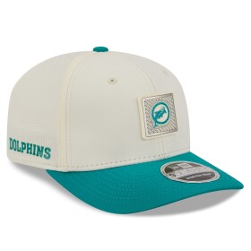 New Era Pánská kšiltovka Miami Dolphins NFL 2026 Training Camp Historic Logo 9SEVENTY Stretch-Snap Aqua