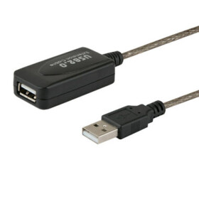 Savio CL-130 USB, USB 2.0-A male USB 2.0-A female, 10m, černý