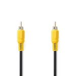 Nedis Kompozitní video kabel RCA - RCA černý / Kabel / 480p / 5 m / Poniklované konektory (CVGL24100BK50)