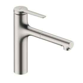 HANSGROHE - Zesis M33 Dřezová baterie 160, s výsuvnou sprškou s přepínačem, vzhled nerezu 74801800