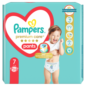 Plenkové Kalhotky Pampers Premium Care Velikost 7, 27, Kusů 17kg+