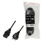 LogiLink CEE7/7 - IEC C19 černá / Napájecí kabel / 1,8 m / 16 A / 250 V (CP152)