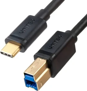 Unitek USB tiskový kabel / Kabel / USB-C - USB-B 3.0 / 5 Gbps / 2 m (C14096BK-2M)