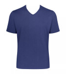 Pánské tričko GO Shirt V-Neck Regular Fit VINTAGE DENIM modrá 00QF SLOGGI BLUE