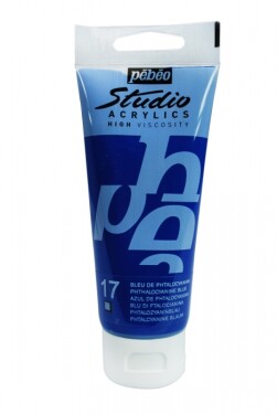 Akrylová barva Pébéo Studio Acrylic 100 ml - 017 modř phthalocyanová