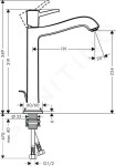 HANSGROHE - Metropol Classic Umyvadlová baterie s výpustí, chrom 31303000