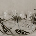 Eulenschnitt Sklenice na vodu Black Rabbit 350 ml, černá barva, čirá barva, sklo