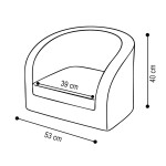 PLUSH NEST PLUSH NEST Dětské sedátko Šedý beránek