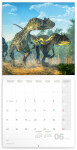 Kalendář 2024 poznámkový: Dinosauři, 30 × 30 cm