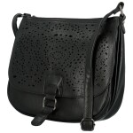 Módní dámská koženková crossbody kabelka Oresta, černá