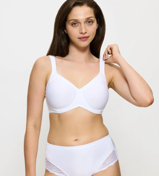 MODERN SOFT+COTTON - Minimizer podprsenka: optické zmenšení o 1 velikost Triumph WHITE 95D