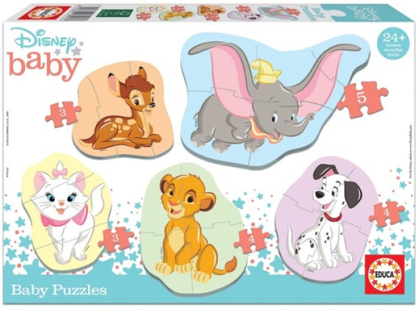 Puzzle baby Disney zvířata 5v1