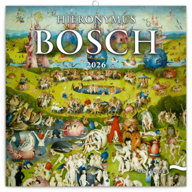 Nástěnný poznámkový kalendář 2026 NOTIQUE - Hieronymus Bosch, 30 x 30 cm