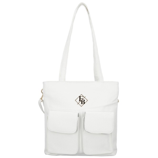 Stylová dámská koženková kabelka na rameno Susanne, bílá