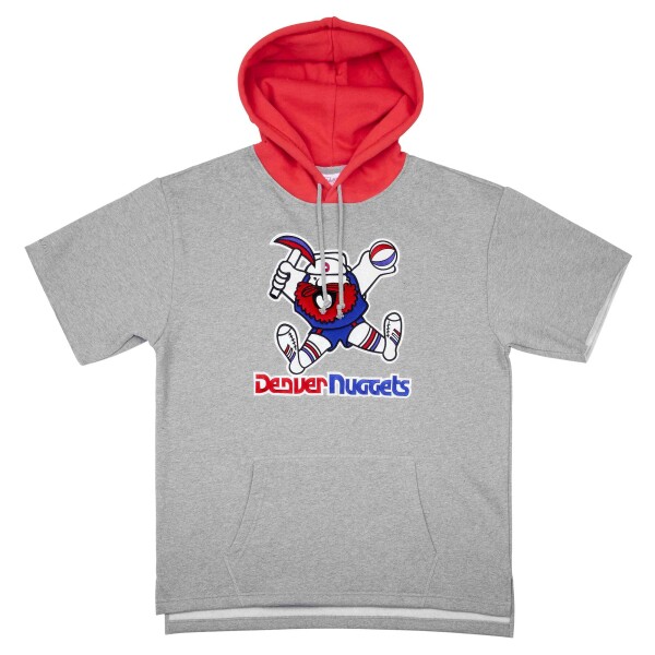 Mitchell & Ness Pánská mikina Denver Nuggets NBA Postgame Short Sleeve Hoodie Velikost: XL