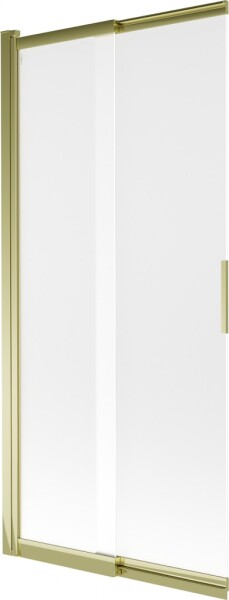 MEXEN - Fox 2-křídlá posuvná vanová zástěna 85 x 150 cm, dekor, zlatá 891-085-002-50-30