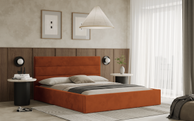 FRONTI Postel LIVO 180x200 měděná s úložným prostorem