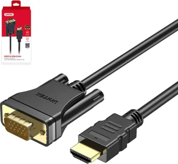 Unitek V1185A01 černá / Kabel HDMI - VGA (D-Sub) / 2 m (V1185A01)