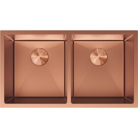 MEXEN - Binox ocelový dřez 2-bowl 800 x 450 mm, měď 6421802000-65