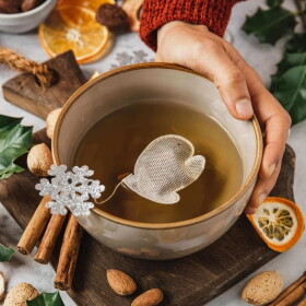 TEA HERITAGE Bylinný čaj s verbenou a citronem Glove – 5 ks, stříbrná barva, papír, textil