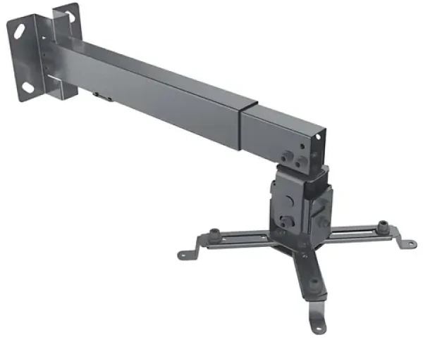 Manhattan Držák projektoru černý / Držák / stropní a nástěnný / nosnost 20 kg / výška 43-65 cm (461207)