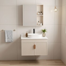 REA - Koupelnová sestava nábytku s deskou Modo 60cm Beige REA-M096