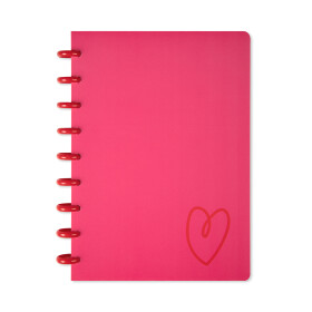 Růžový kroužkový blok - Srdce - Albi