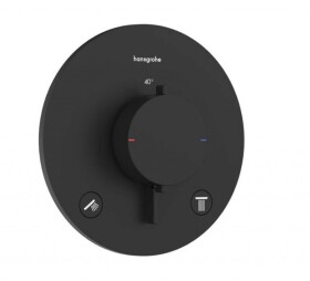 HANSGROHE - Ecostat Comfort S Termostatická baterie pod omítku, pro 2 spotřebiče, matná černá 33715670