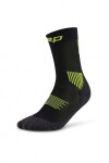 CEP dámské běžecké kompresní vysoké ponožky 5.0 - black/lime Velikost: II (Vel. chodidla 34-37)