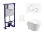 Cenově zvýhodněný závěsný WC set SAT do lehkých stěn / předstěnová montáž + WC SAT Infinitio SIKOSSIN76 SIKOSSIN76