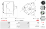 Alternátor 24V MAN MERCEDES DAF RENAULT 80 AMPER