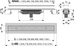 Alcadrain Podlahový žlab Antivandal s roštem, svislý odtok APZ1111-300L APZ1111-300L