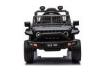 Mamido Elektrické autíčko OFFROAD černé 12V Vysoký podvozek, široké sedadlo, Odpružené nápravy, 2,4 GHz Dálkové ovládání LED světla