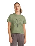ICEBREAKER Wmns Mer 150 Tech Lite SS Crop T Seed Stor, Lichen velikost: M
