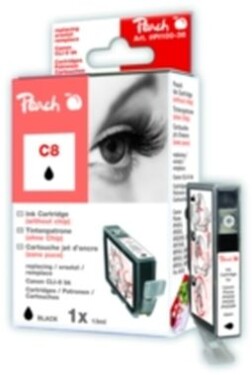 Peach C8 (CLI-8) alternativní cartridge bez chipu / 13 ml / černá (PI100-36)