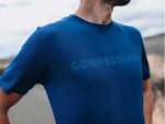 Běžecké tričko Compressport Logo SS Tshirt M - ESTATE BLUE/PACIFIC COAST Velikost textilu: S