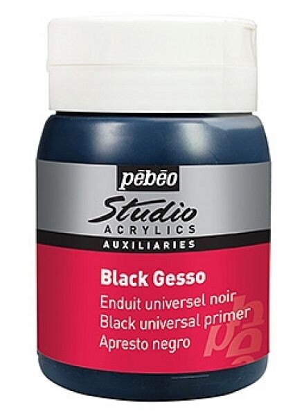 Pébéo Studio Gesso - univerzální akrylový šeps černý 500 ml