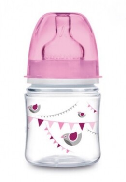 Canpol Babies Antikolik. lahvička se širokým hrdlem, 120 ml - růžová