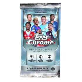 2025-2026 Topps Chrome UEFA Club Competitions Hobby Balíček