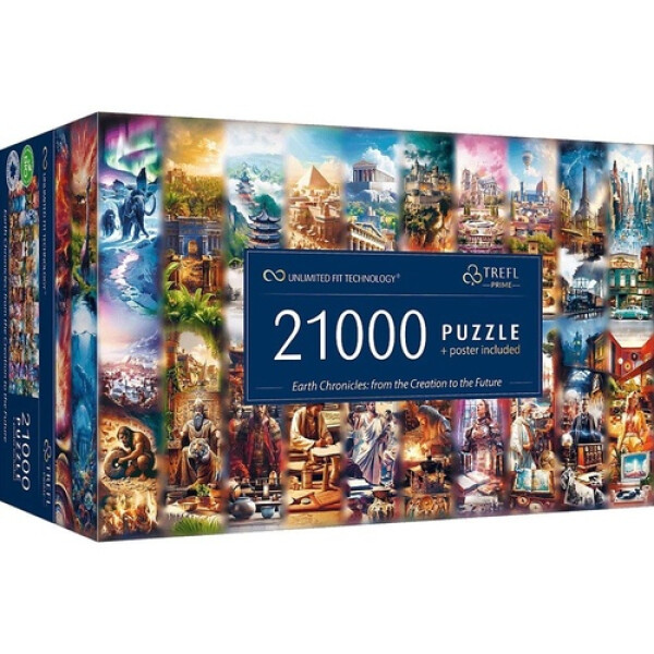 Puzzle Earth Chronicles: od stvoření po budoucnost 21000 dílků v krabici 50x23x31cm