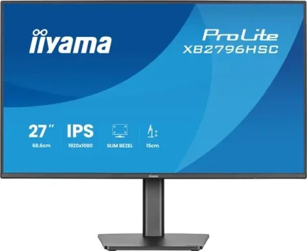 27" IIYAMA ProLite XB2796HSC-B1 černá / LED / IPS / 1920 x 1080 / 16:9 / 3 ms / 1500:1 / 300cd-m2 / USB-C / VESA (XB2796HSC-B1)