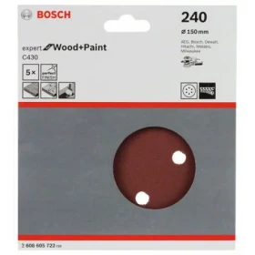 BOSCH Expert C430 2608605722 / Kotouč do excentrické brusky / Zrnitost 240 / 150mm / 6 otvorů / suchý zip / 5ks (2608605722)