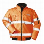Bunda ROLAND pilot reflexní s odepínacími rukávy, žlutá nebo oranžová