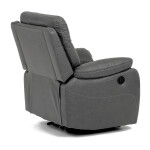 TV a relaxační křeslo s elektrickým ovládáním, potah šedá látka v dekoru vintage, 1 motor 240V