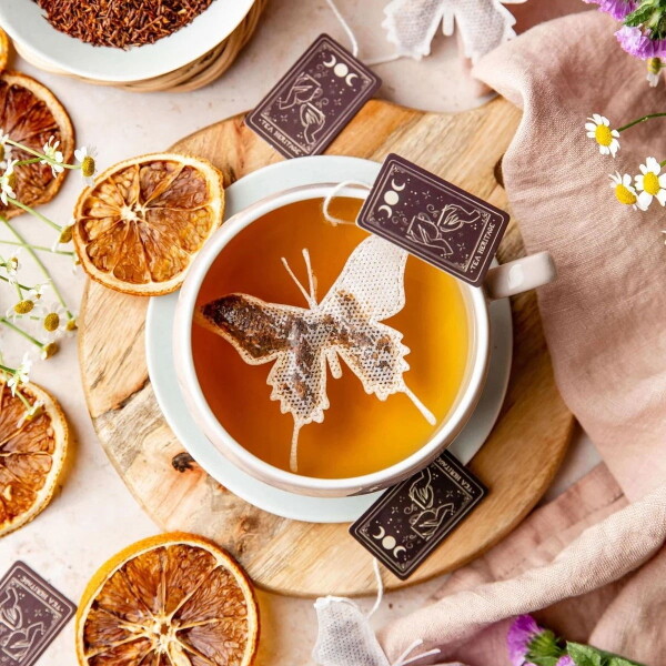 TEA HERITAGE Zelený čaj s mandlemi Butterfly – 5 ks, multi barva