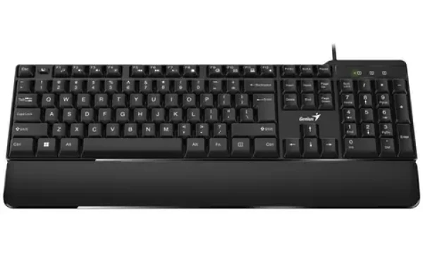 Genius KB-100XP / Membránová klávesnice / opěrka dlaní / CZ+SK layout / USB (31310050403)